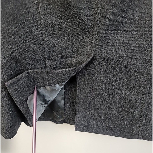 Banana Republic Blazer Women‎ Size 2 Gray Wool Blend Military Style Jacket - Picture 5 of 9